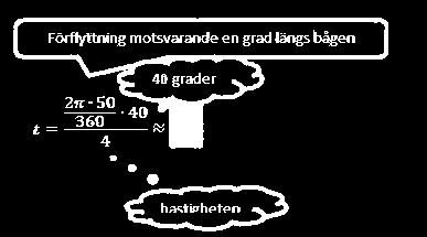 Medelhastigheten är då: v medel = 34, 8,7 3,93 m s Riktningen är från P till Q 3.