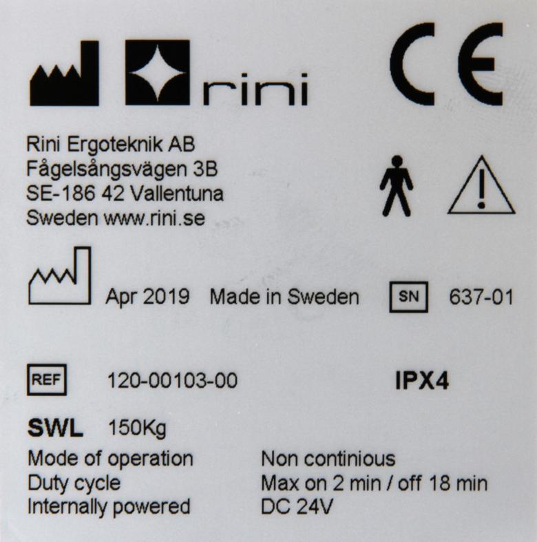 2.2 Avsedda användningsområden Patientstolarna Malin av modellerna Rock, Swing och Slim är utvecklade för olika typer av undersökning eller behandling där patienten behöver vara i en stabil sittande