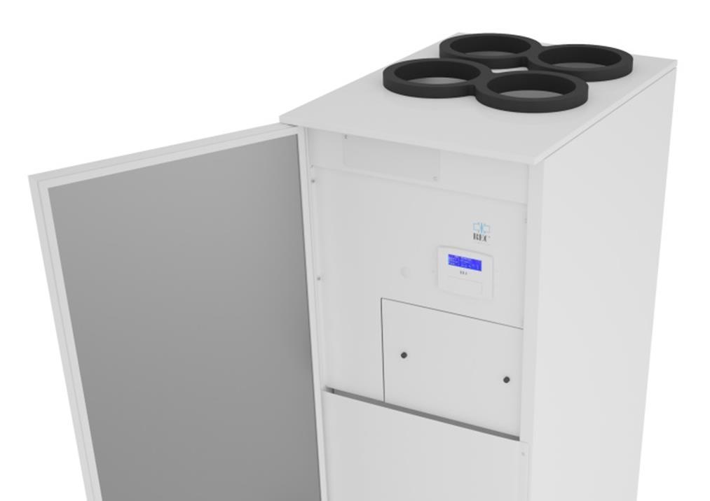INNEHÅLL Ventilationsaggregat Temovex Blue 4 Funktion & Uppbyggnad Generell beskrivning 3 Hölje 3 Frånluftsfilter 3 Bypasspjäll 3 Frånluftsfläkt 3 Tilluftsfläkt 3 Värmeväxlare 3 Tilluftsfilter 3