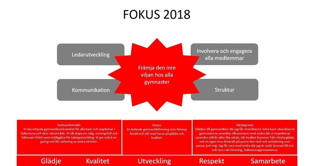 4. Styrelsens berättelse verksamhetsåret 2017-2018 Styrelsen har fortsatt det viktiga värdegrundsarbetet och allt som sker i vår verksamhet utgår från våra 3V Vision, Verksamhetsidé och Värdeord.