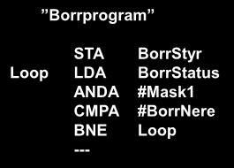 .. Borrprogram STA BorrStyr Loop LDA BorrStatus