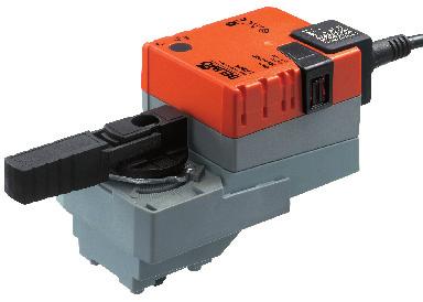 Vridande ventilmotor LR24A-SR Vridande ställdon för 2- och 3-ports vridventiler DN15...DN25 Vridmoment 5 Nm 24V AC/DC 0...10 V DC kontinuerlig styrsignal 2.