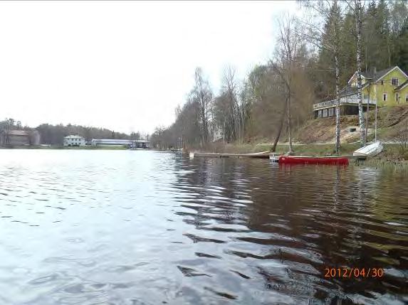 Undersökt område: Lilla Hallongen undersöktes punktvis på olika sträckor runt