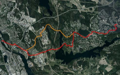 NULÄGESBESKRIVNING Åtgärdsförslaget för utredningsstråket är avgränsat till sträckan mellan Slussbron i Södertälje och Skyttorpsvägen i Salem.