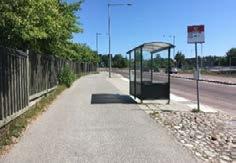Sträckan sak-nar belysning och på delar av sträck-an växer häckar och sly ut över GC-banan. Befintligt stråk utmed Grödingevägen. 3.