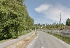 Ej åtgärdad Öster om busshållplats Björknäs fortsätter cykelstråket i blandtrafik i cirka 100 meter.