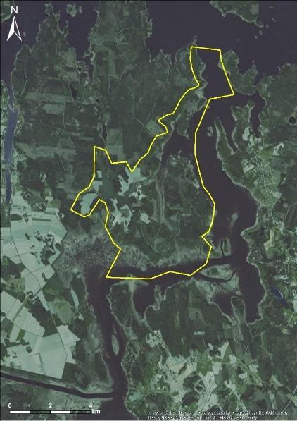6.4 Område 4: Matilotsundet Område 4 ligger i Matilotsundet öster om område 3. I söder och öster gränsar området till deltats vattenområde, i norr till en havsvik och i väster till Skånkholmen.