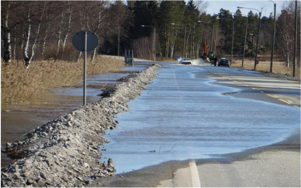 Vattenföringen var den största sedan år 1953 och i åns nedre lopp täckte översvämningen ca 8 hektar.