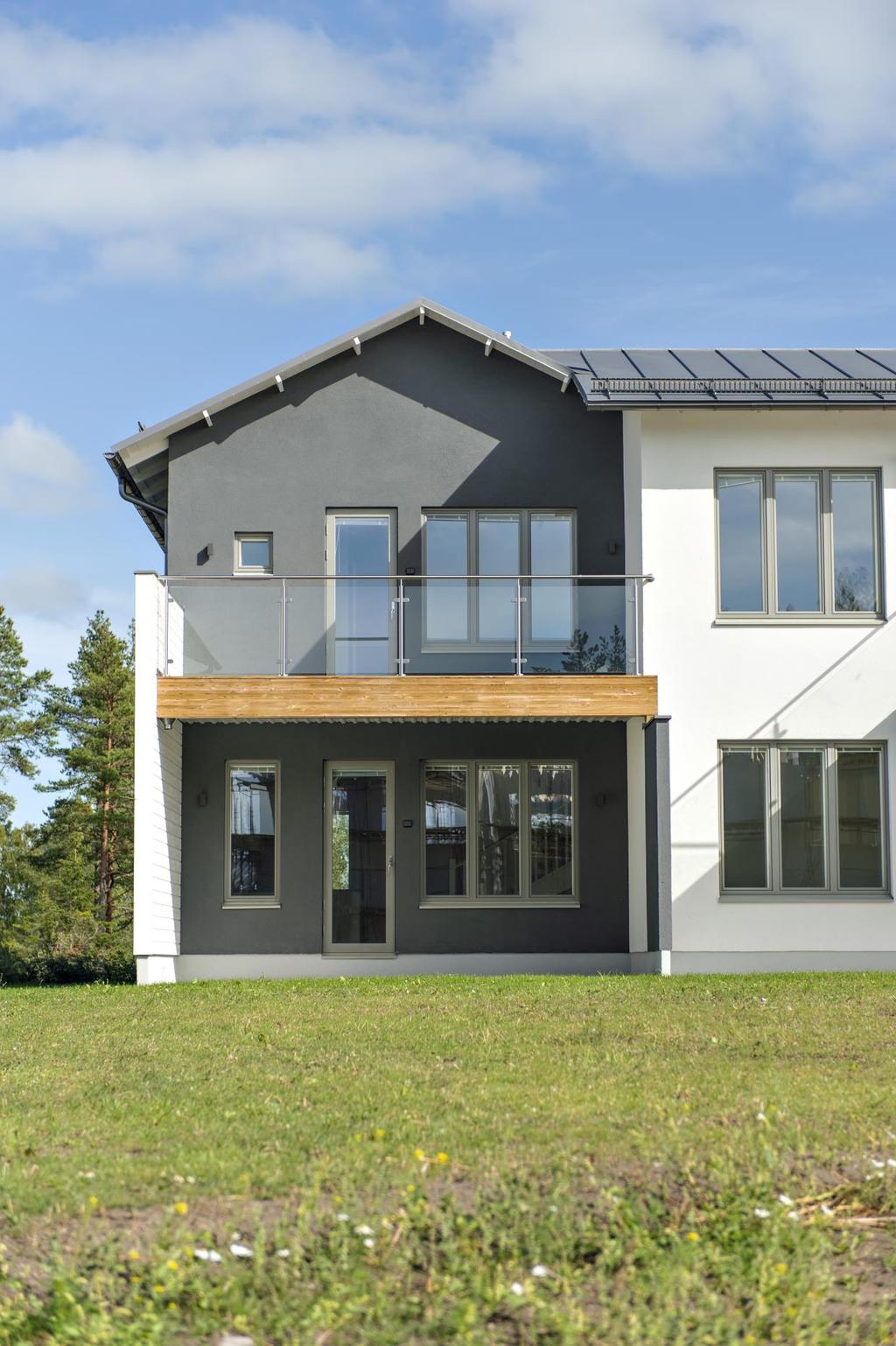 4 rum & kök i Möckelö Strand, Jomala Begärt pris: 258 640 (Skuldfritt pris) Nyproducerad gavellägenhet i två plan om ca 84,8 m² med