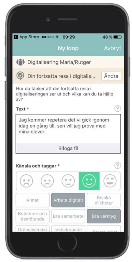 4 En ny ansats i användningen av LoopMe i denna studie innebar att deltagare fick ett antal obligatoriska handlingsbaserade uppdrag som de skulle genomföra, rapportera om samt reflektera kring via