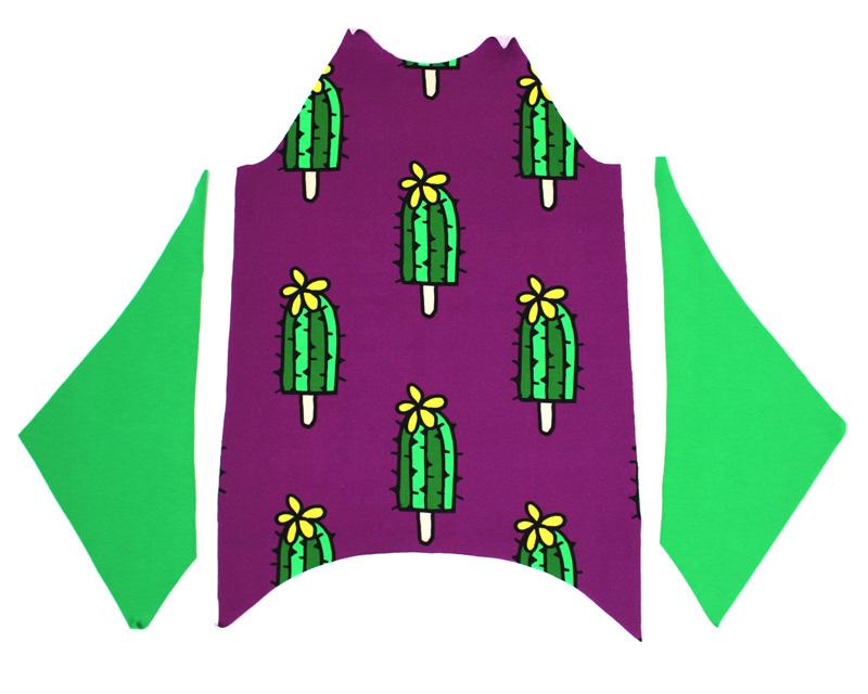 Sy fast colorblock på framstycket Detta är ett