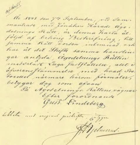 Laga skifte 1841-1843 Laga skiftet inleddes 4 maj 1841 med lantmätare Jonas