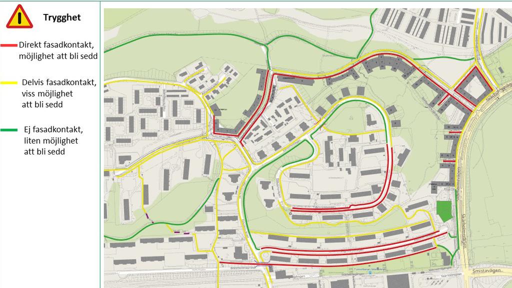 3.7 Barriärer Skärholmsvägen idag är en utpekad barriär på grund av avsaknaden av gång- och cykelbana och passager.