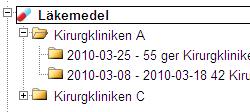 Se bild nedan Samma symboler (pil, pil inom parantes, kryss, nolla) visas även här. Färgsättningen är densamma, tex när det finns verklig dos registrerad i Utdelningslistan i Melior.