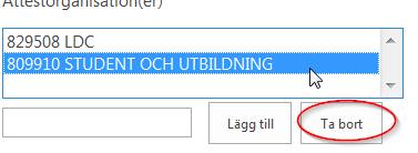 När man klickat på Ansök läggs det upp en beställning bland dina beställningar och det