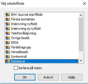 Välj arbetsflöde Remissvar I detta ärendeflöde kommer du att