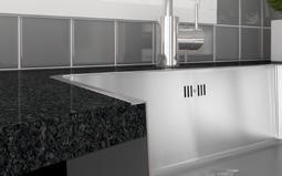 Corian PLANMONTERAD Kompaktlaminat / Corian / Keramik Fogfärg mellan vask och bänkskiva: Vit, grå eller