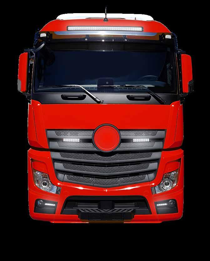 XMITTER PRIME XTREME GRILLKIT Den optiala LED rapen för diskret extraljusontage i grillen på MB Arocs/ Actros Ett riktigt snyggt och lättonterat extraljuskit Det infällda ontaget i grillen inskar