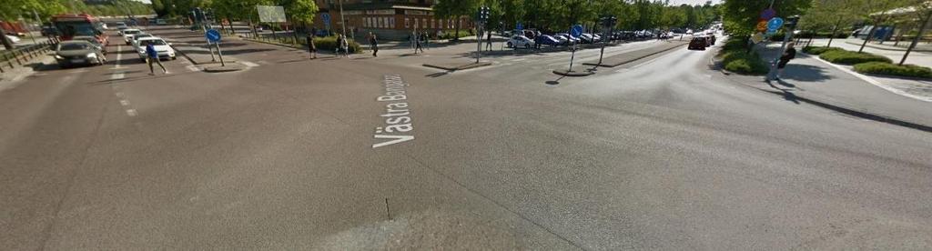 Figur 3 Korsningen Västra Bangatan och Stationsgatan, källa Google streetview.