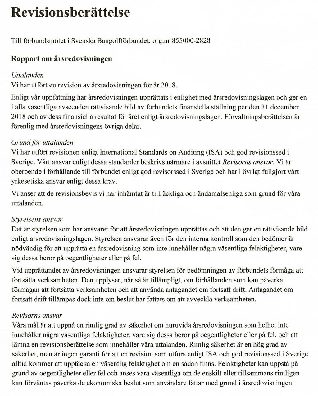 ÅRSBERÄTTELSE 2018 Sid 32 Sid