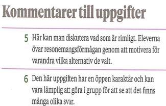 Matematik Y har dessutom separata rubriker som de kallar Ledtrådar och Lösningsförslag.