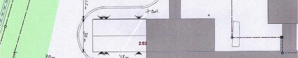 jämfört med situationsplanen, men utan att detta medför förändringar av vägens nuvarande sträckning på fastigheten Horndals bruk 2:43. FÖRENLIGT MED 3, 4 OCH 5 KAP.