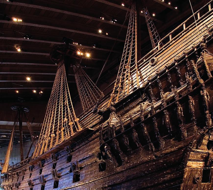 VASA total längd inklusive bogspröt: 69 meter skrovets längd inklusive galjon: 61 meter största bredd: 11,5 meter höjd från köl till