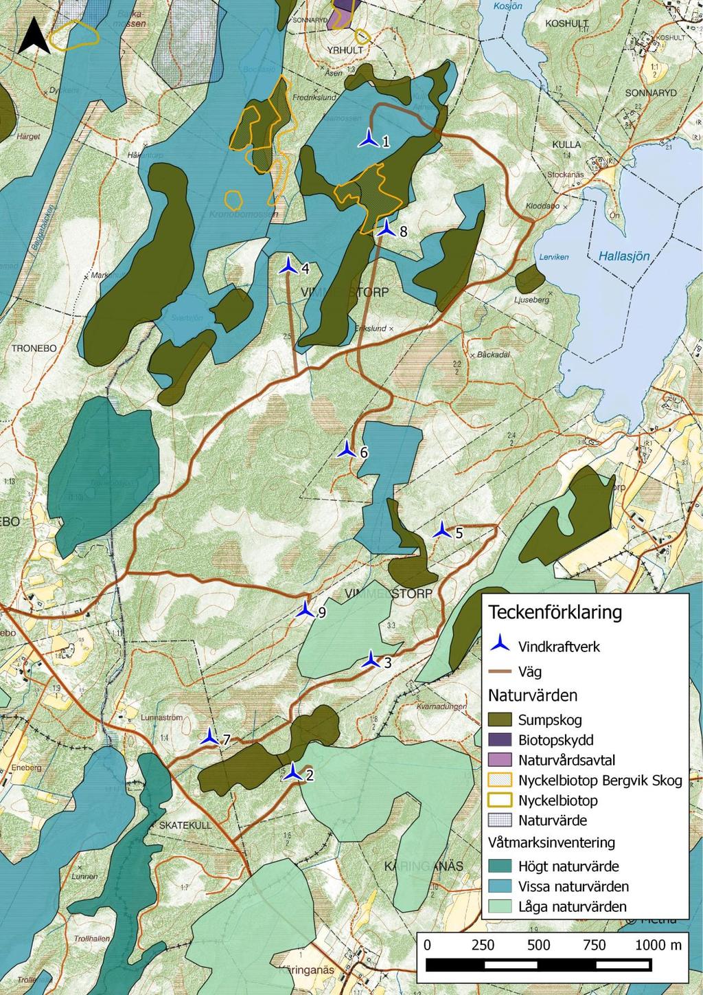 Figur 5: Registrerade nyckelbiotoper,