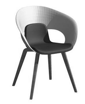 Seat shell in white, black, light Prisgrupp C - Pricegroup C 3 997:- grey (RAL7038) or mid grey (RAL7037) plastic with upholstered Prisgrupp D - Pricegroup D 4 069:- seat.