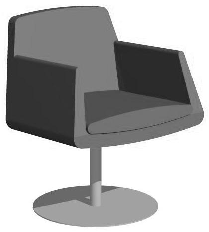 JEFFERSSON KS-170 Fåtölj. Vridbart underrede på golvplatta i krom. Easy-chair. Swivelling pillar frame on base in chromium. Underrede i lack, enligt RAL s.