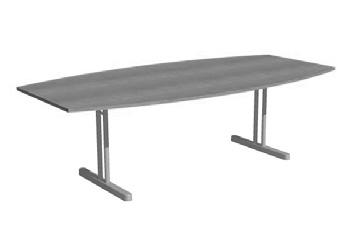 DISC T HB-7810 Bord i björk-, ekfanér eller vit laminat F2274. Underrede i krom eller silverlackerad metall. Table in birch, oak veneer or white laminate F2274.