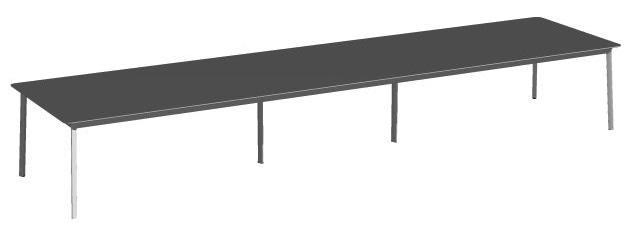 MODULOR 480 HB-531 100 Bord med skivor i vit laminat F2255 och underrede i vitlackerad metall RAL9003, alt. skivor i grafitfärgad laminat F7837 och underrede i grafitfärgad lackerad metall RAL8019.