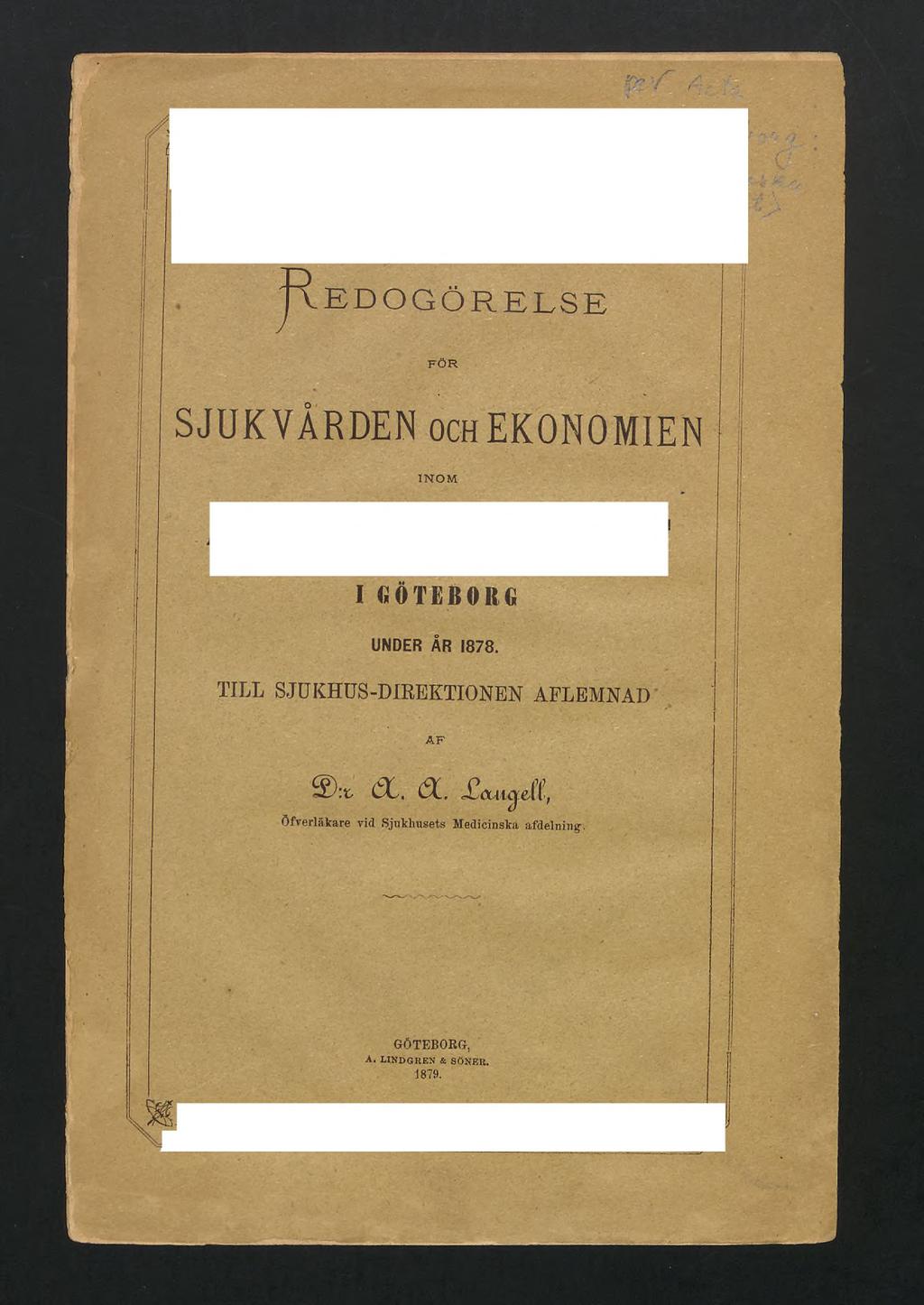 P v \/~ j^edogörelse FÖR SJUKVÅRDEN