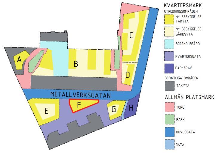 26 6.5 DELOMRÅDE E Delområde E har en total area på ca 2900 m 2. Efter exploatering uppgår dagvattenflödet från delområdet till 62 l/s.