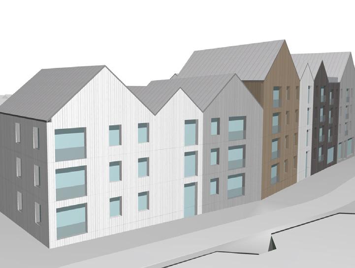 Höjder och takutformning Bostadsbebyggelsen varierar i höjd från tre till fyra våningar. Husen får kompletteras med inredda vindar som tillhör och nås från underliggande lägenheter.