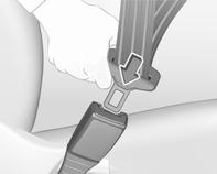 Trepunktsbälte Påtagning av säkerhetsbältet 9 Varning Felaktig hantering (t.ex. borttagning eller montering av bälten) kan lösa ut bältessträckarna.