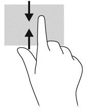 Svep försiktigt med fingret från skärmens överkant eller nederkant för att visa appkommandoalternativ.