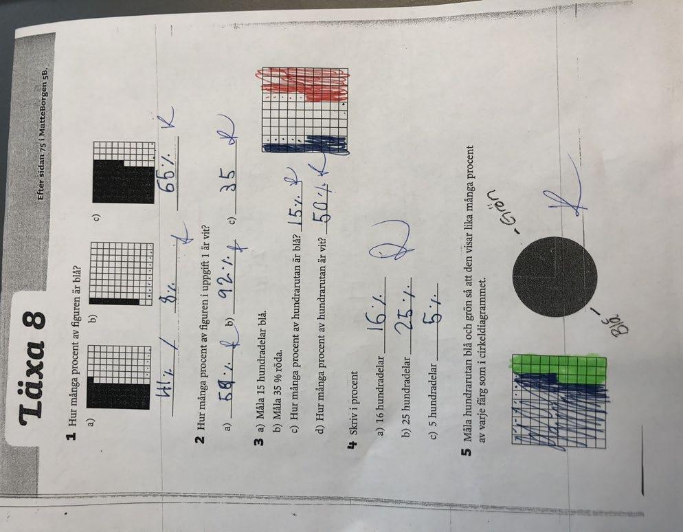 Utöver detta hittar man också återkoppling delvis på metakognitiv nivå hos lärare 1 för en läxa.