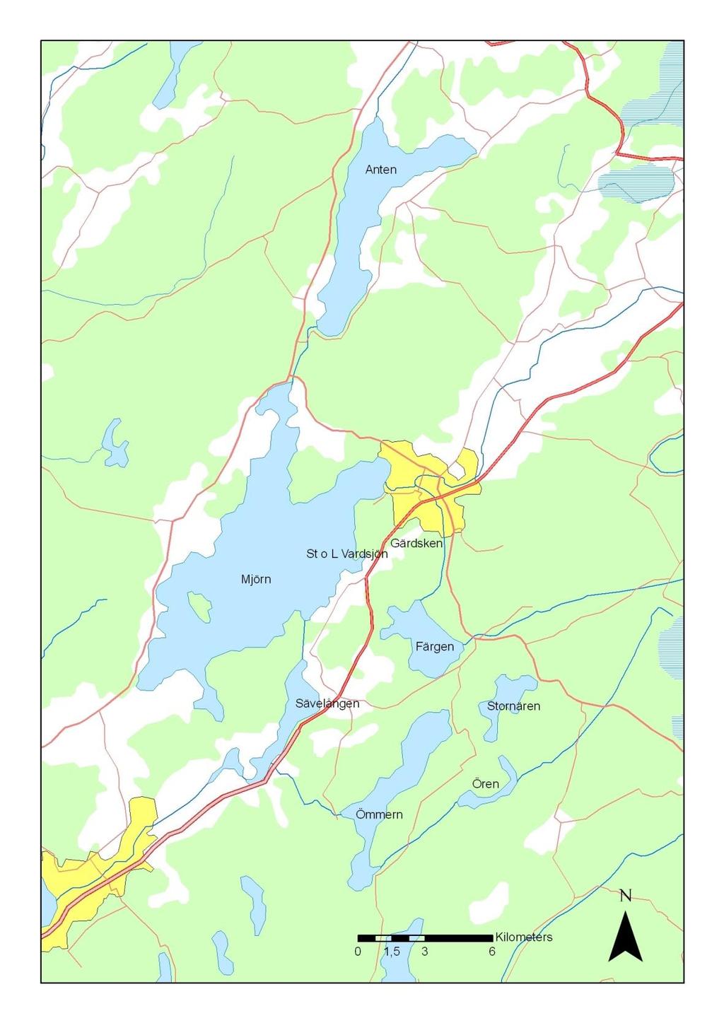 I n v e n t e r a d e o m r å d e n De inventerade sjöarna är placerade i olika delar av kommunen och har delvis olika egenskaper