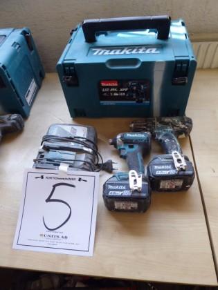 Makita, 2st batterier och laddare