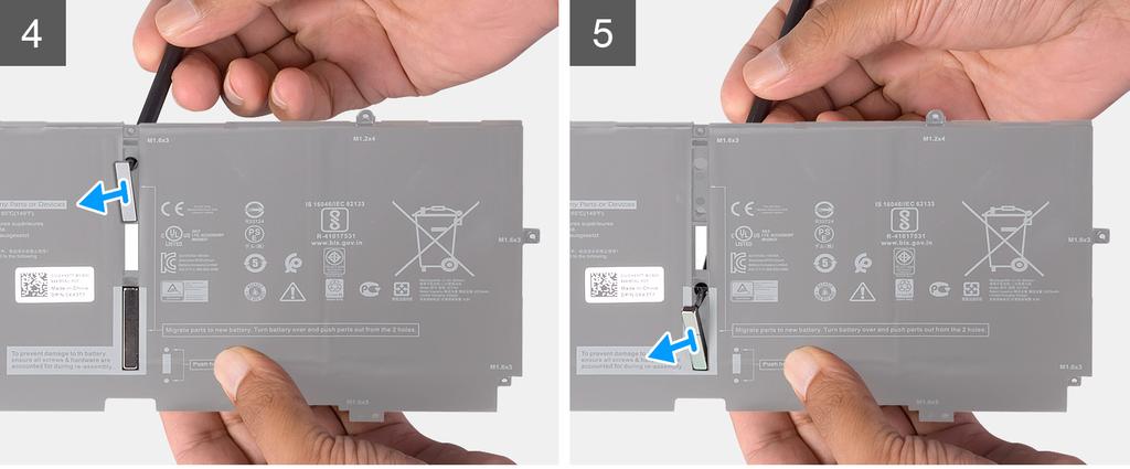 OBS Ta bort interposer-kortet omedelbart efter att batterikabeln är urkopplad för att