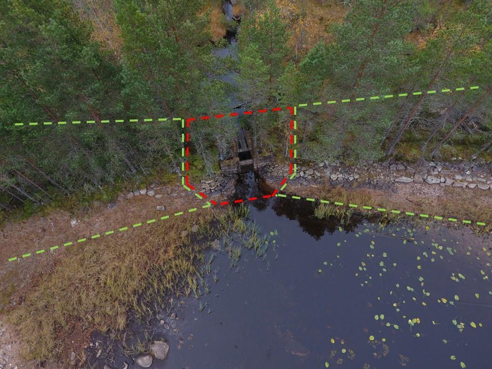 11 (20) 4 Föreslagna åtgärder 4.1 Älgsjöns reglerdamm Fullständig utrivning Utrivning av dammen sker genom att dammens tröskel och samtliga utskovsdelar rivs ut.