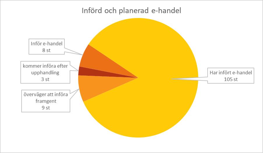 Från ett par kommuner framfördes att det är väldigt dyrt för en liten kommun att införa e-handel, och att nyttan/intäkten har svårt att matcha kostnaden för en sådan investering.