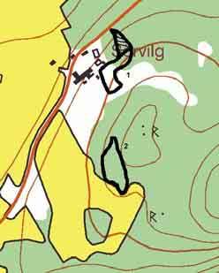 58 SÖRVILGÅRDEN Natúrtyp: Blandlövhage Klassificering: Klass 3 Ekonomiskt kartblad: 6C 5a Storlek:1,3ha LANDSKAP Sörvilgården ligger strax väster om Fotskäl med öppna jordbruksmarker i väst och