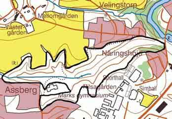 65 BETAD RAVIN VID VELINGSTORP Natúrtyp: Öppen hagmark Klassificering: Klass 3 Ekonomiskt kartblad: 6C 5c Storlek:14ha LANDSKAP Mitt emellan Skene och Kinna finns en bred ravin vid Velingstorp.