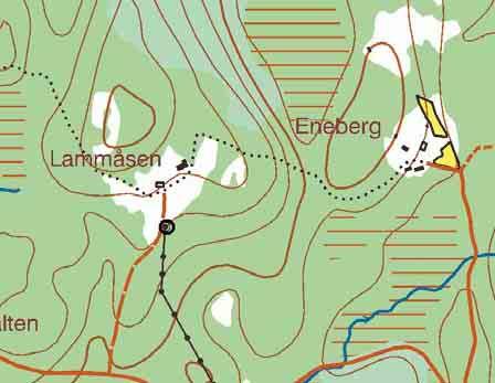81 FD HACKSLÅTT VID LAMMÅSEN Natúrtyp: Slymark Storlek: ca 50 m 2 Klassificering: Utgår Ekonomiskt kartblad: 6C 6e