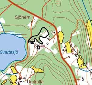 7 ÖPPEN HAGMARK VID SJÖLID VID SVARTASJÖN Natúrtyp: Blandlövhage Klassificering: Klass 3 Ekonomiskt kartblad: 6C 1d Storlek:1,5ha LANDSKAP Svartasjön ligger söder om Älekulla och strax norr om