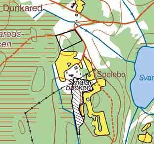 8 HAGMARKER VID SPELEBO OCH DUNKARED Natúrtyp: Annan träd- och buskbärande hagmark Klassificering: Klass 3 Ekonomiskt kartblad: 6C 1d Storlek:2ha LANDSKAP Området ligger i samma landskap som område 7
