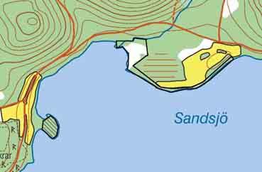 26 SÖTVATTENSTRANDÄNG VID SANDSJÖN Natúrtyp: Sötvattenstrandäng Klassificering: Klass 3 Ekonomiskt kartblad: 6C 3c Storlek:2ha LANDSKAP Området ligger vid den norra stranden av Sandsjön i anslutning