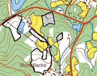 32 BETESLANDSKAP VID BACKA Natúrtyp: Öppen hagmark, björkhage, ekhage Klassificering: Klass 3 Ekonomiskt kartblad: 6C 3e Storlek:4ha LANDSKAP Se storområde.